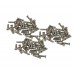 FixtureDisplays® 100PK M3 X 20mm Pitch 0.5mm - Phillips Flat Head Machine Screw (Countersunk) Carbon Steel Nickel Plated Cross Recessed  302009